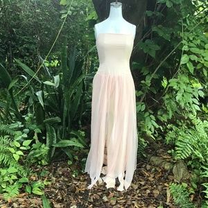 Silk&satin backless dress